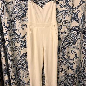 Cream/off white Express romper/pant suit